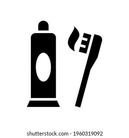Toothbrush icon or logo isolated sign symbol vector illustration - high quality black style vector icons
