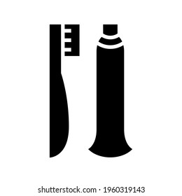 Toothbrush icon or logo isolated sign symbol vector illustration - high quality black style vector icons
