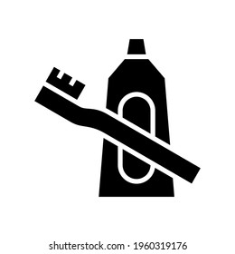 Toothbrush icon or logo isolated sign symbol vector illustration - high quality black style vector icons
