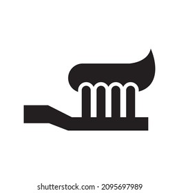 toothbrush icon or logo isolated sign symbol vector illustration - high quality black style vector icons
