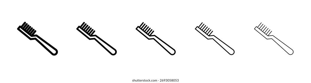 Ícone de escova de dentes para conceito móvel e web design.