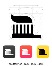 Toothbrush  icon on white background. Vector illustration.