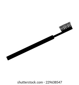 Toothbrush icon on white background. Vector illustration.