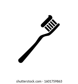 Toothbrush icon. Oral care, mouth hygiene symbol. Fresh breath sign illustration.