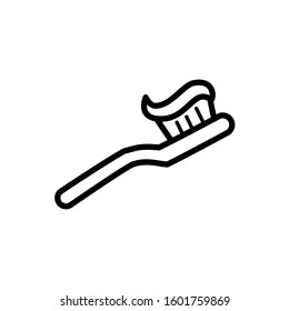 Toothbrush icon. Oral care, mouth hygiene symbol. Fresh breath sign illustration.