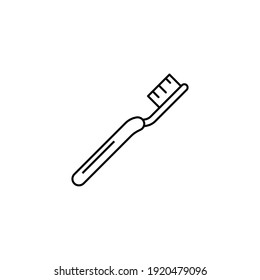 Toothbrush Icon. Oral Care, Mouth Hygiene Symbol. Fresh Breath Sign.