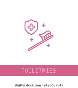 Toothbrush icon. Oral care, mouth hygiene symbol. Fresh breath sign. Pictograph of toothbrush and toothpaste for template logo, icon, and identity vector designs.