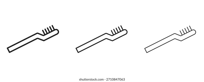 Ícone de escova de dentes com estilo de contorno, projetos de ilustração vetorial