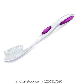 Toothbrush icon. Realistic illustration of toothbrush vector icon for web design isolated on white background