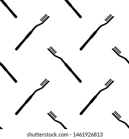 Toothbrush Icon Seamless Pattern, Toothbrush Vector Art Illustration