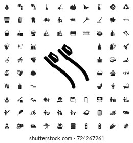 Toothbrush icon. set of filled cleaning icons.