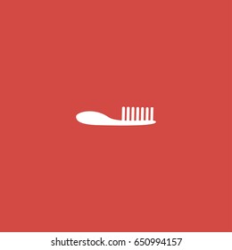 toothbrush icon. sign design. red background