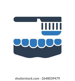 Vector de símbolo de signo de icono de cepillo de dientes