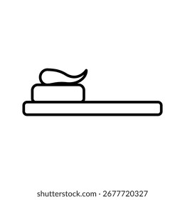 Icono del cepillo de dientes, estilo plano simple, pictograma de Ilustración vectorial del símbolo de la Plantilla del logotipo, para UI o UX aislado en blanco para el App móvil, editable