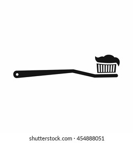 Toothbrush icon in simple style isolated vector illustration