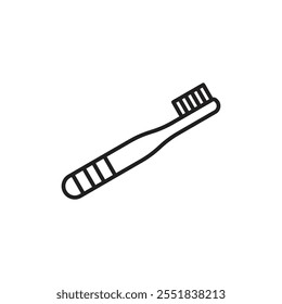 Toothbrush icon Simple thin outline