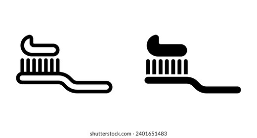 Toothbrush Icon. symbol for mobile concept and web design. vector illustration