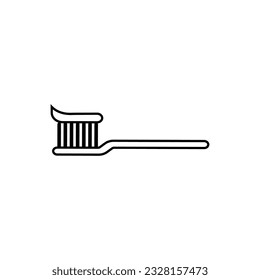 Toothbrush Icon. Teeth Healthy Treatment.