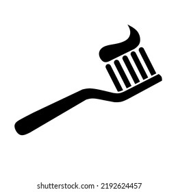 toothbrush icon with trendy design