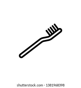 toothbrush icon in trendy flat style isolated on white background