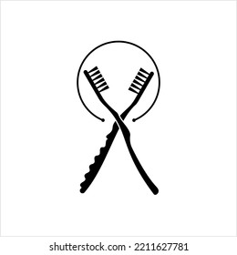 Toothbrush Icon, Toothbrush Vector Art Illustration