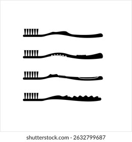 Icono del cepillo de dientes, ilustración del Arte vectorial del cepillo de dientes