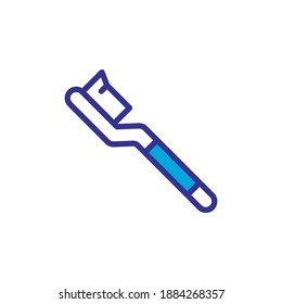 icono de cepillo de dientes, vector, diseño de estilo de color