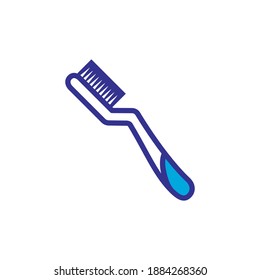toothbrush icon, vector, color style design