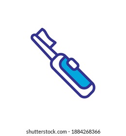 icono de cepillo de dientes, vector, diseño de estilo de color