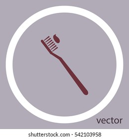 Toothbrush icon, vector design
