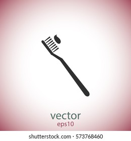 Toothbrush icon, vector design