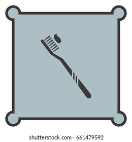 Toothbrush icon, vector design