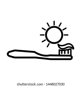 Toothbrush icon vector design template