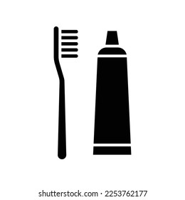 toothbrush icon vector design template in white background