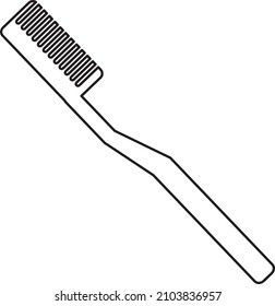 icono del cepillo de dientes. diseño vectorial de cepillo de dientes.contorno.eps