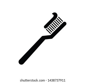 Toothbrush icon vector flat style illustration