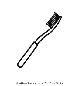 Toothbrush icon Vector flat thin line illustration