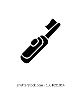 toothbrush icon, vector, glyph style design
