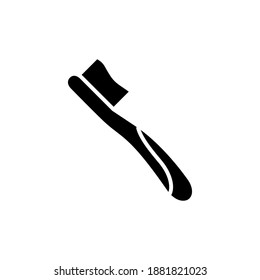 Zahnbürstensymbol, Vektorgrafik, glypisches Design