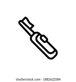 Zahnbürstensymbol, Vektorgrafik, glypisches Design