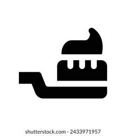 icono de cepillo de dientes. icono de glifo vectorial para su sitio web, móvil, presentación y diseño de logotipo.