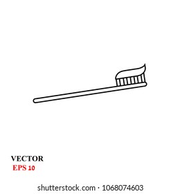 toothbrush icon. vector illustration