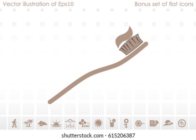 toothbrush   icon vector illustration EPS 10