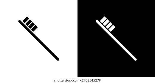 Toothbrush icon. Vector illustration. Flat design.