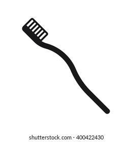 Toothbrush Icon Vector Illustration on the white background.