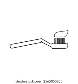 toothbrush icon . vector illustration, pictogram isolated on white background. color editable