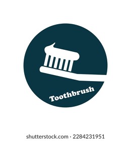 toothbrush icon vector illustration symbol design
