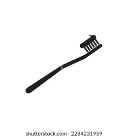 diseño de símbolo vectorial de icono de cepillo de dientes