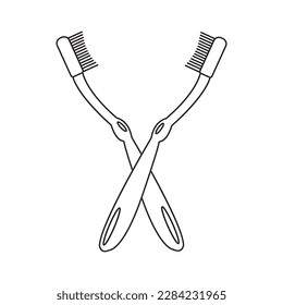 toothbrush icon vector illustration symbol design