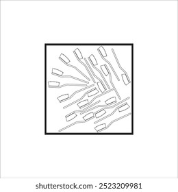 ÍCONE DE ESCOVA DE DENTES VETOR ILUSTRAÇÃO SÍMBOLO DESIGN